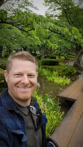 Derek in a garden